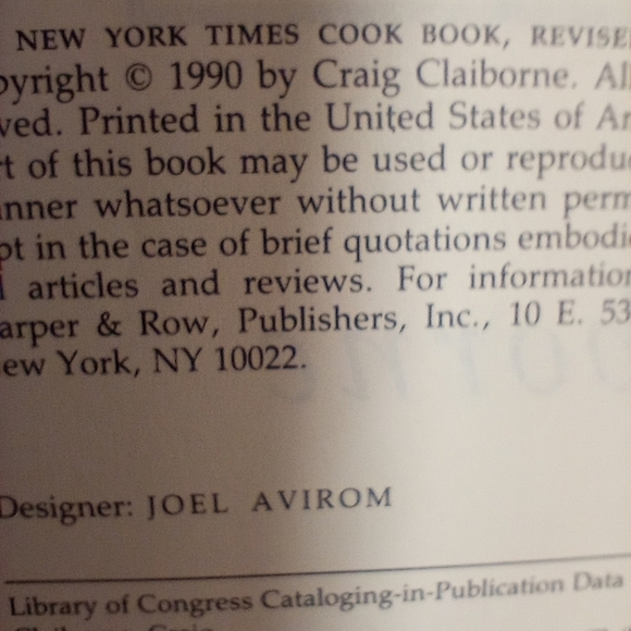 The New York Times Cook Book Revised Edition Gourmet Cookbook Hardcover 1990 - Picture 6 of 11